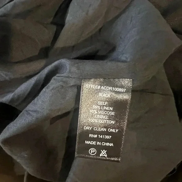 ASTR THE LABEL NWT Black Linen MIDI Cut Out Puff Sleeve Angeles Dress M - Picture 10 of 10